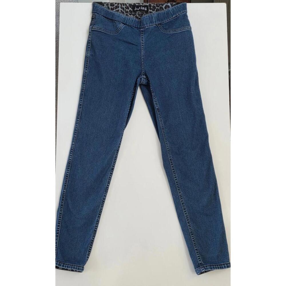 Joseph Ribkoff Jeans Womens pull on stretch skinny leopard print inside Waist 26